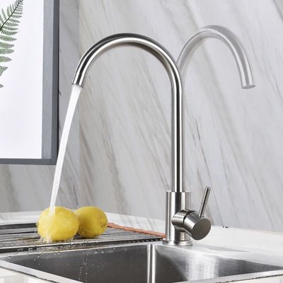 COem 304 κουζινών νεροχυτών στροφίγγων ενιαία βρύση κρύου νερού λαβών καυτή αμόλυβδη